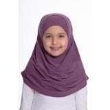 Hürrem Bone Violet Pratik Hazır Geçmeli Çocuk Tesettür Bone Sandy Kumaş Kendinden Boneli 78_21