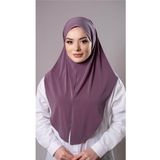 Hürrem Bone Violet Pratik Hazır Geçmeli Tesettür Eşarp Sandy Kumaş Yırtmaçlı Düz Hijab 2310_21