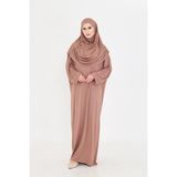 Hürrem Bone Vizon Iki Parça Namaz Elbisesi Viskon Düz 2504_10 - Standart