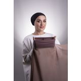 HÜRREM BONE Vizon Pratik Hazır Geçmeli Şal Şifon Boru Boneli _10 3001