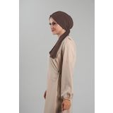HÜRREM BONE Vizon Pratik Hazır Geçmeli Tesettür Bone Kesik Elyaf Sade 2111_10