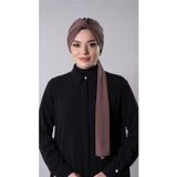 Hürrem Bone Vizon Pratik Hazır Geçmeli Tesettür Bone Sandy Kumaş Atkılı 2204_10