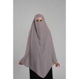 Hürrem Bone Vizon Pratik Hazır Geçmeli Tesettür Eşarp Krep Bağcıklı Çift Katlı Sufle Hijab 2314_10