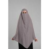 Hürrem Bone Vizon Pratik Hazır Geçmeli Tesettür Eşarp Krep Bağcıklı Sufle Hijab 2313_10