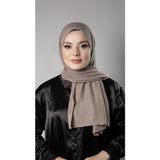 Hürrem Bone Vizon Pratik Hazır Geçmeli Tesettür Şal Örme Kumaş Taşlı Yıldız Desenli 2118Y_10 - Standart