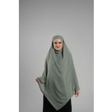 Hürrem Bone Yağ Yeşili Pratik Hazır Geçmeli Tesettür Eşarp Krep Bağcıklı Çift Katlı Sufle Hijab 2314_36