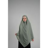 Hürrem Bone Yağ Yeşili Pratik Hazır Geçmeli Tesettür Eşarp Krep Bağcıklı Sufle Hijab 2313_36