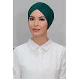 HÜRREM BONE Zümrüt Pratik Hazır Geçmeli Tesettür Bone Sandy Kumaş Çapraz Büzgülü 1801_37