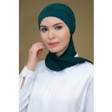 HÜRREM BONE Zümrüt Pratik Hazır Geçmeli Tesettür Bone Sandy Kumaş Güllü Işlemeli Şifon Atkılı 1206a_37