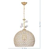 Hürrem Fiskiyeli Taşlı Sarkıt Avize 30 cm (Gold) - 1