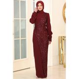 Hürrem Tesettür Abiye Bordo
