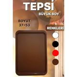 Hürsan Group Büyük Boy Plastik Fastfood Yemekhane Servis Tepsisi(53×37)Cm - 4 Adet