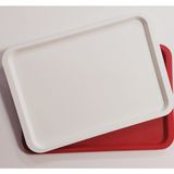 Hürsan Group Büyük Boy Plastik Fastfood Yemekhane Servis Tepsisi(53×37)Cm - Beyaz - Kırmızı