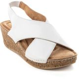 Hush Puppies Aina 624254 00-Beyaz Anatomik Taban Deri Dolgu Topuk Kadın Sandalet