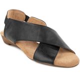 Hush Puppies Dezi 624240 010-Siyah Anatomik Taban Deri Yazlık Kısa Topuk Kadın Sandalet