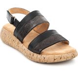 Hush Puppies Lett 624210 010 Siyah Anatomik Taban Cırtlı Ayarlanabilir Kadın Sandalet