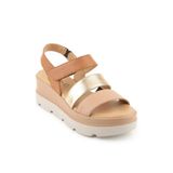 Hush Puppies Podporo Deri Sandalet, 40, 625206-HP, Taba, Kadın