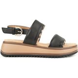 Hush Puppies Push Puppies Feliz Anatomik Taban Deri Kadın Sandalet - Siyah