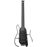 Hush x Pro Elektro Gitar Kiti, Düzinelerce Önceden Ayarlanmış Kombinasyonlu Akıllı Seyahat Gitarı, 7 Ton Sim Seçeneği, Siyah
