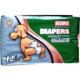 Hushpet 16-25 kg arası Köpekler İçin Bağlamalı Çiş Pedi 12'Lİ