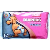 Hushpet 2-4 kg arası Köpekler İçin Bağlamalı Çiş Pedi 12'Lİ
