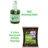 Hüskon Ticaret Planthome Powermix Bitki Besini ve 3 Litre Orkide Toprağı Set