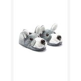Husky Erkek Hayvanlı Panduf Gri 41/46