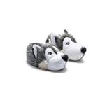 Husky Kadın, Garson Boy Hayvanlı Panduf Gri 36/41