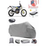 Husqvarna Enduro 701 Branda Gri Arka Çanta Uyumlu(Topcase) Motosiket Brandası Motor Örtüsü Çadır Su Geçirmez Motosiklet Kılıfı Motor Brandası,lastikli,taşıma Torbalı