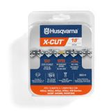 Husqvarna Motorlu Testere Zinciri 45,72 cm .050 Gauge .325 Pitch x-Cut Yüksek Dayanıklılık Üstün Yağlama Ayarlanmaya Gerek Duymadan Daha Uzun Çalışır, SP33G, Turuncu/Gri