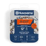 Husqvarna X-Cut S93G 12 İnç Elektrikli Testere Zinciri, 3/8 inç Mini Adım, 50 inç Ölçer, 45 Tahrik Bağlantısı Testere Bıçağı Değiştirme, Önceden Gerilmiş ve Düşük Geri Tepme, Gri