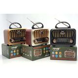 Husta Aksesuar Nostaljik Bluetooth Radyo | Usb/tf Kart Destekli Taşınabilir Retro Müzik Kutusu | Am/fm/sw 3 Band Şarjlı Radyo - Kahverengi
