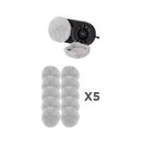 Hutt Cam Temizleme Robotu 5'li Set 10 Adet Ddc55 C65 C6 S8 Uyumlu Mikro Fiber Yedek Bezi Gri