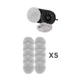 Hutt Cam Temizleme Robotu DdDC55 C65 C6 S8 Uyumlu Mikro Fiber Yedek Bezi 5'li Set 10 Adet Gri