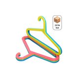 Huub Hanger Collection 24 Adet Plastik Çocuk Askısı, Bebek Askılığı, Elbise Askısı, Renkli Askı, Slim Askı