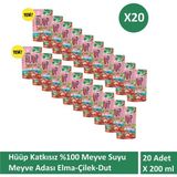 Hüüp Katkısız Karışık Kırmızı Meyve Suyu Elma Çilek Siyah Dut Limon x 20 Adet - 4 lt