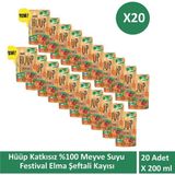 Hüüp Katkısız Karışık Meyve Suyu Elma Şeftali Kayısı x 20 Adet - 4 lt