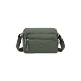 Hüvendo Smart Bags Haki Kadın Omuz Çantası Hafif Kumaş Çok Cepli Çapraz Uzun Askılı