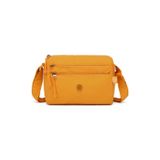 Hüvendo Smart Bags Hardal Kadın Omuz Çantası Hafif Kumaş Çok Cepli Çapraz Uzun Askılı