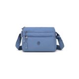 Hüvendo Smart Bags Jeans Mavi Kadın Omuz Çantası Hafif Kumaş Çok Cepli Çapraz Uzun Askılı