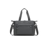 Hüvendo Smart Bags Koyu Gri Kadın Omuz ve Spor Çantası Hafif Kumaş Uzun Askılı Çok Cepli