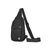 Hüvendo Smart Unisex Body Bag Tasarım Vücut Sırt ve Göğüs Çantası Ayarlanabilir Askılı Siyah