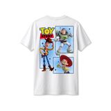 Huw Oyuncak Hikayesi Toy Story Baskılı Beyaz Erkek Örme Bisiklet Yaka T-shirt