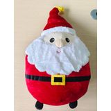 Huwena 14 inç Noel Noel Baba Peluş Kırlent Yumuşak Sevimli Doldurulmuş Yastık Büyük Noel Sarılma Yastık Ev Yatak Odası Ofis Kanepe Dekor Noel Doğum Günü Tatil Partisi Favor Hediye