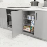 Huzur 450X500X130 Bağımsız Frenli Raylı Çekmece M:500 - Krom
