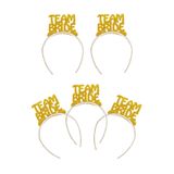 Huzur Party Store 5 Adet Gold Team Bride Simli Eva Taç Altın Sarısı Bekarlığa Veda Bride To Be Partisi Nedime Tacı
