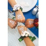 Huzur Party Store Bride To Be Konsepti 1 Bride 10 Team Bride Gümüş Gri Renkli Geçici Dövme Bekarlığa Veda Partisi