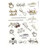Huzur Party Store Bride To Be Team Bride 20 Adet Karışık Modelli Renkli Geçici Parlak Dövme Bekarlığa Veda Partisi