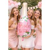 Huzur Party Store Bride To Be Yazılı Şişe Şekilli 85x35 Cm Folyo Balon Dev Bekarlığa Veda Partisi Çiçekli Balonu