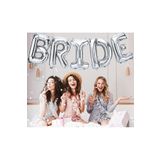 Huzur Party Store Bride Yazılı Folyo Balon Konsept Gümüş Renkli Gri Silver Bekarlığa Veda Partisi Her Harf 80 Cm